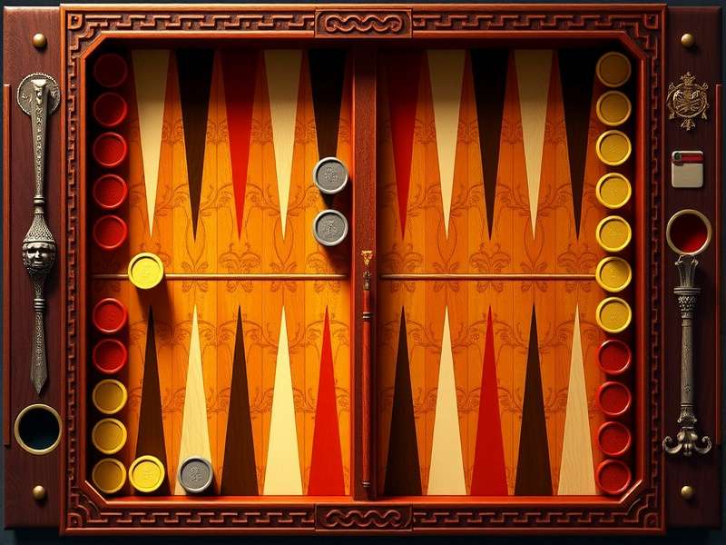 Classic MSN Backgammon game interface showing dice and board