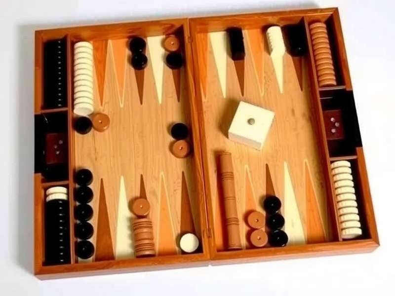 Antique wooden backgammon set with intricate carvings