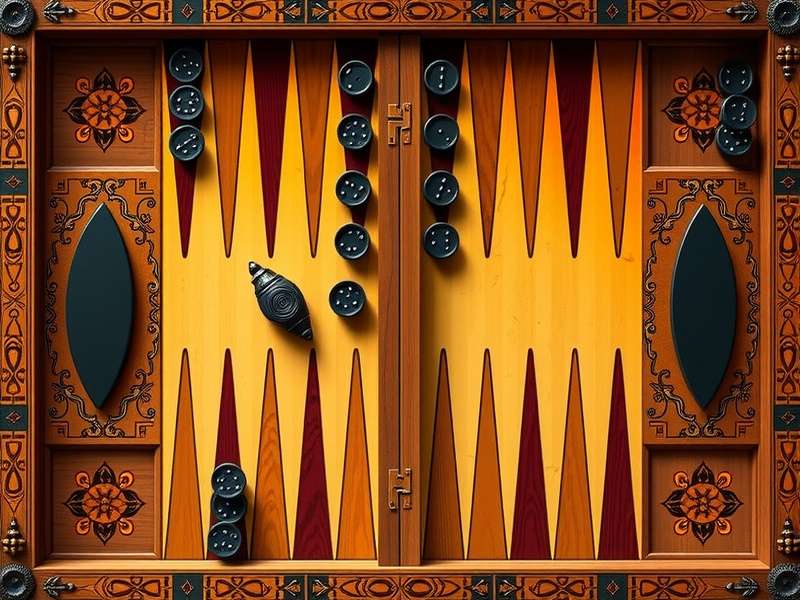 Premium Crazy Games Backgammon Set with wooden board and pieces