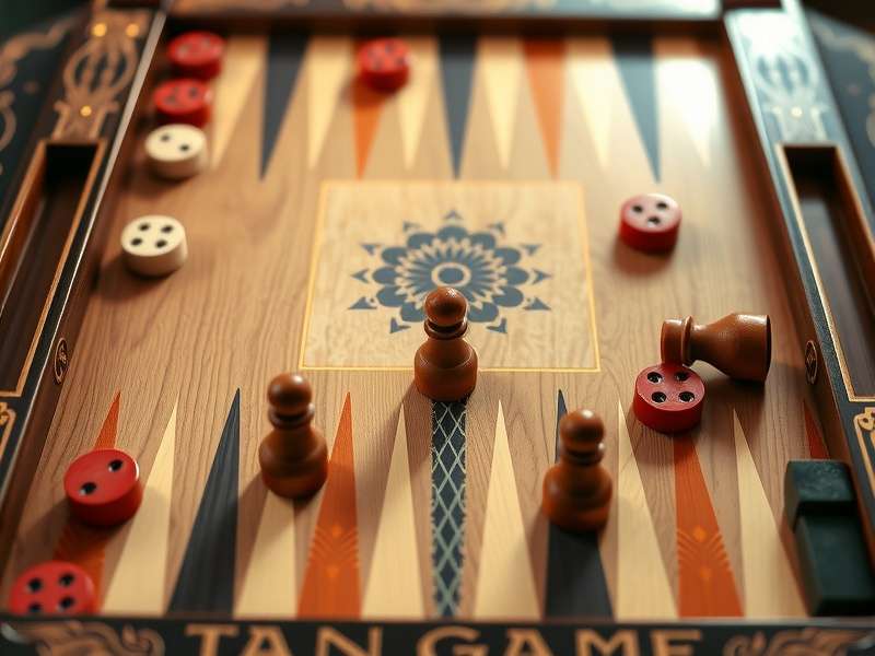 Proper backgammon board setup showing checker placement and direction arrows
