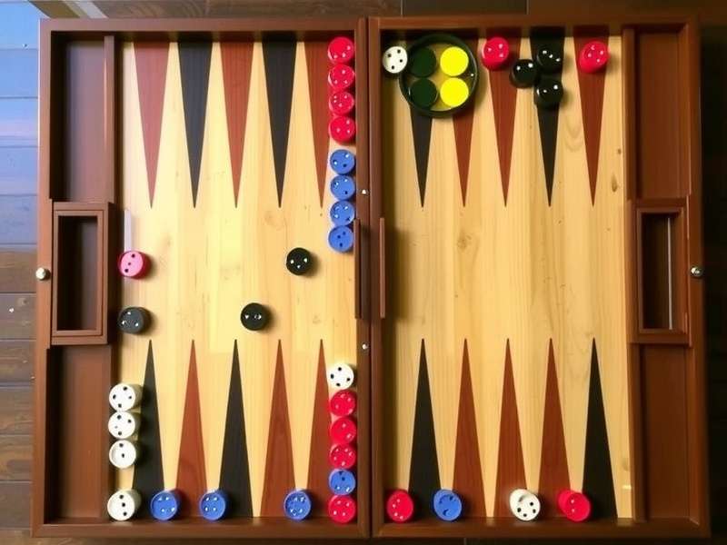 Detailed diagram of a backgammon board showing points, quadrants, bar, and numbering
