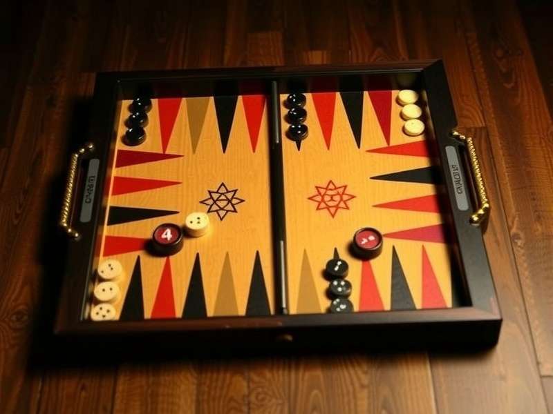 Traditional Tamil Nadu backgammon set with wooden board and pieces