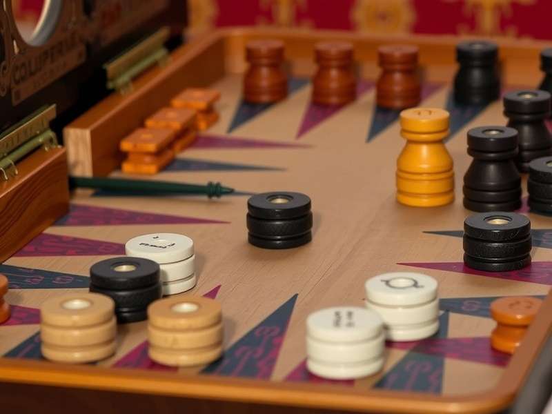 Premium Luxury Backgammon Set with Wooden Board and Leather Case