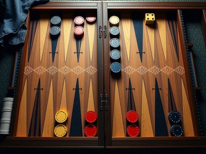 Intense Backgammon match at a national championship in India