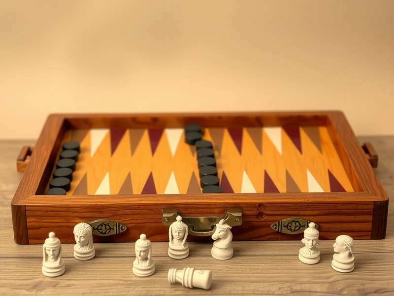 Handcrafted wooden backgammon set from Rajasthan with intricate inlay work