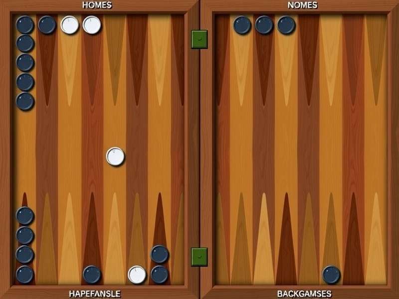 Official backgammon board setup diagram showing checker placement for both players