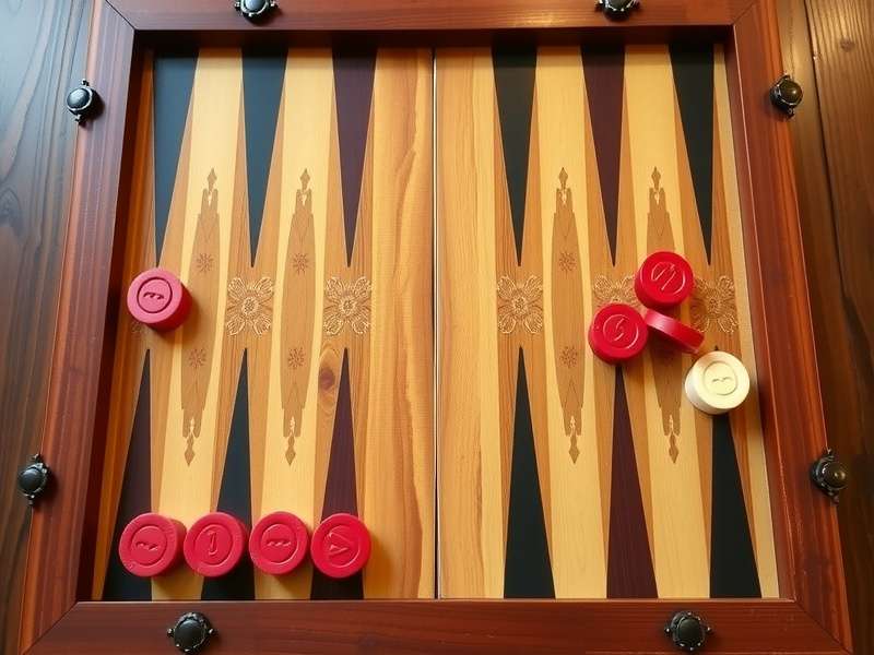 Premium printable backgammon board template with Indian design elements