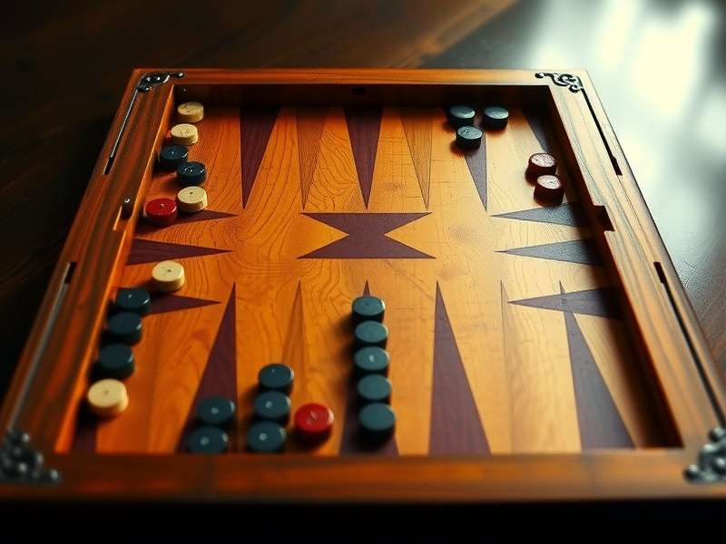 Traditional Indian Narde board setup with different checker arrangement