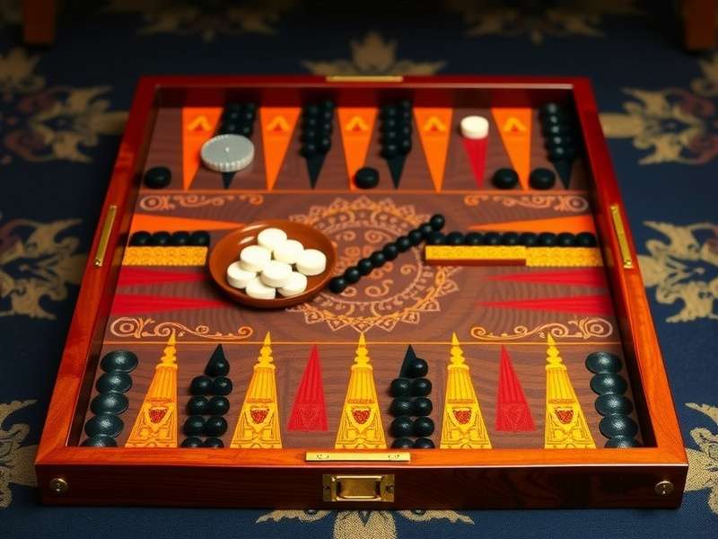 A stunning acrylic backgammon set with translucent board and precision pieces