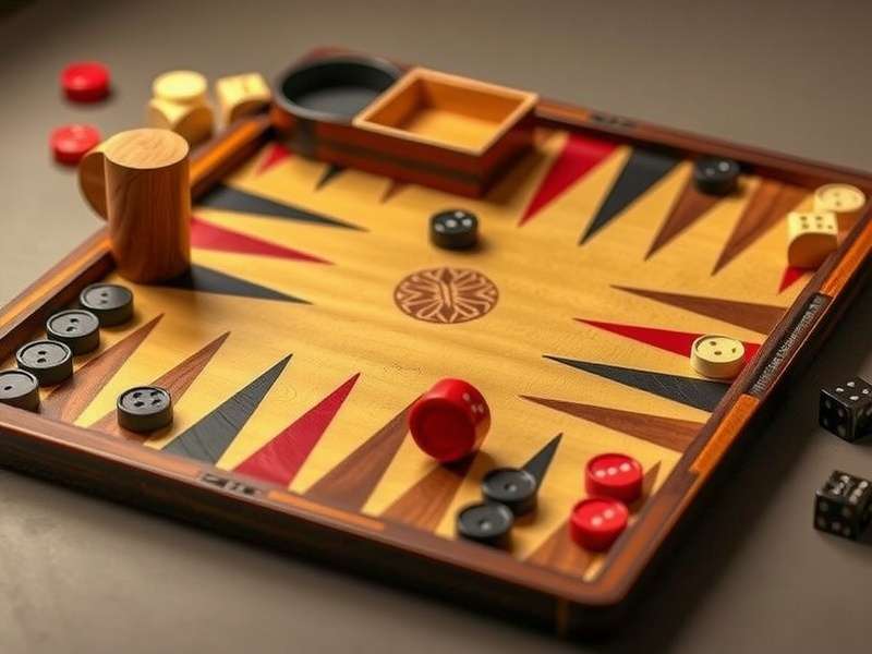 Proper Backgammon board setup with pieces arranged according to official rules