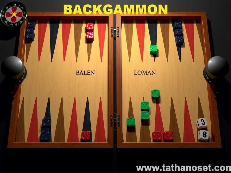 MSN Backgammon digital game board interface with checkers and dice