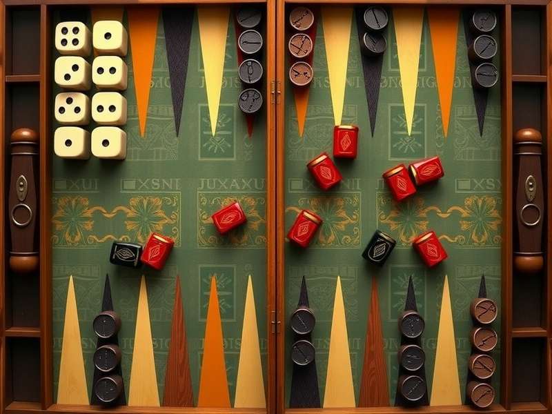 A luxurious wooden backgammon set with detailed craftsmanship, popular among Indian enthusiasts