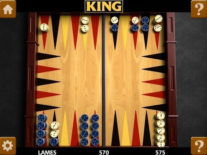 Strategic backgammon position with dice and pieces close-up