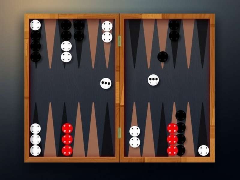 A vibrant digital backgammon board from MSN Games, showing a close match in progress with detailed dice and pieces