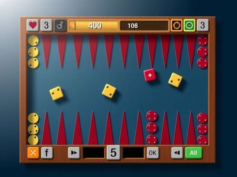 A detailed backgammon board showing critical opening moves and strategy