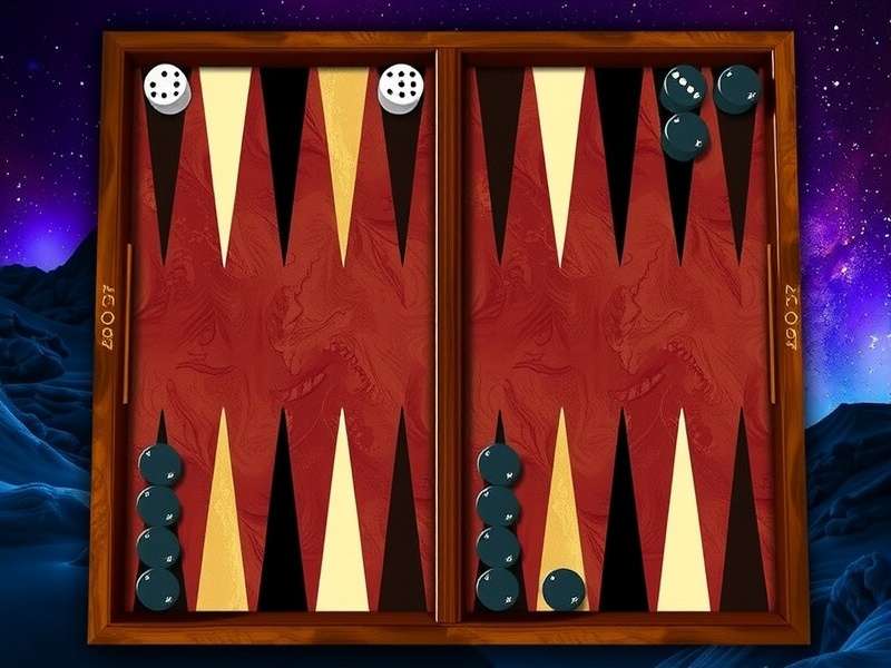 Backgammon Galaxy login screen and game interface