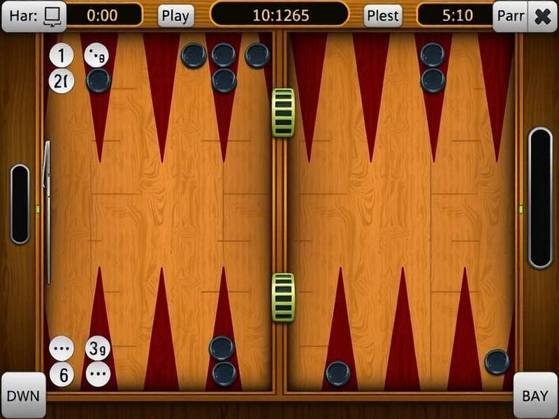 Backgammon board with dice and checkers — Indian community setting