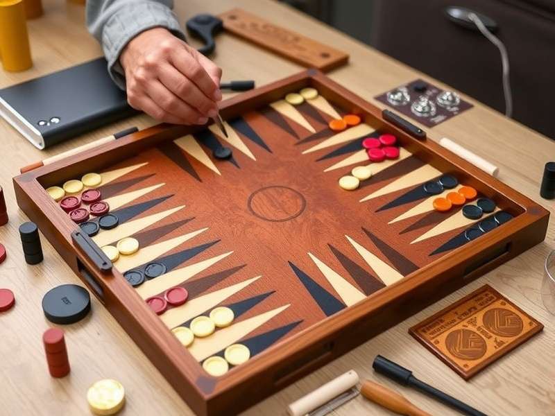 Backgammon Setup Diagram showing exact checker placement for both players with labeled points