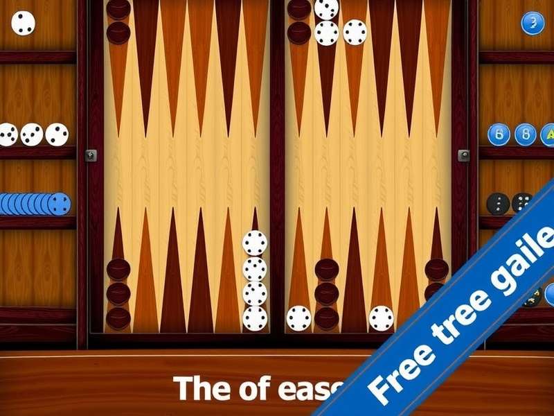 Backgammon set with leather board and wooden checkers on a table