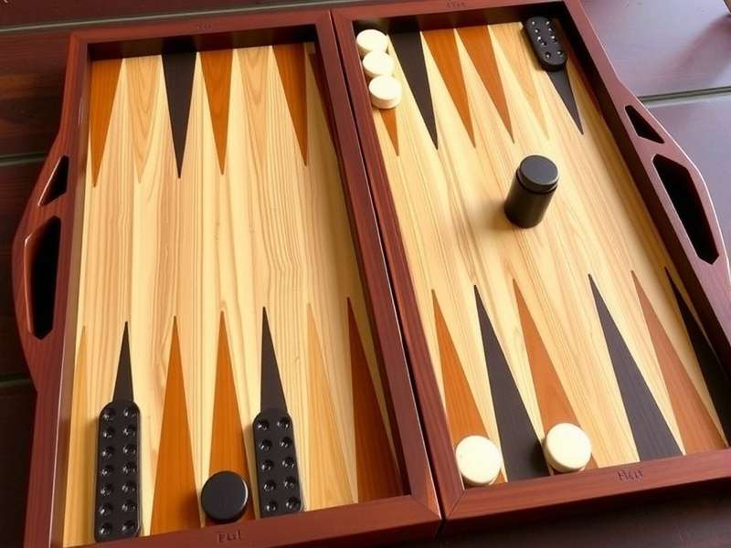 Backgammon board set up image showing initial position of checkers, bar, and home board