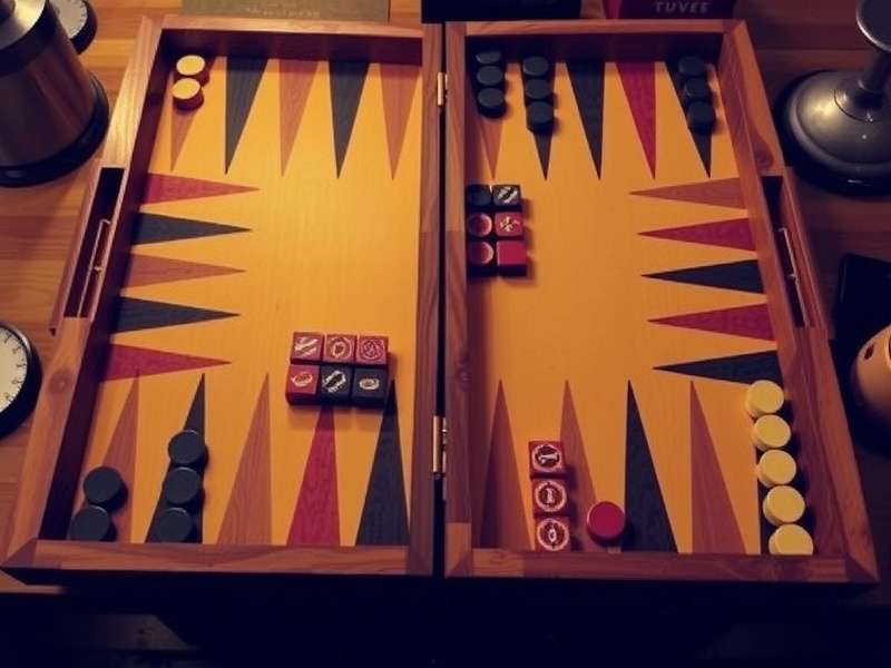 Diagram showing exact checker placement for backgammon starting position with numbers on each point