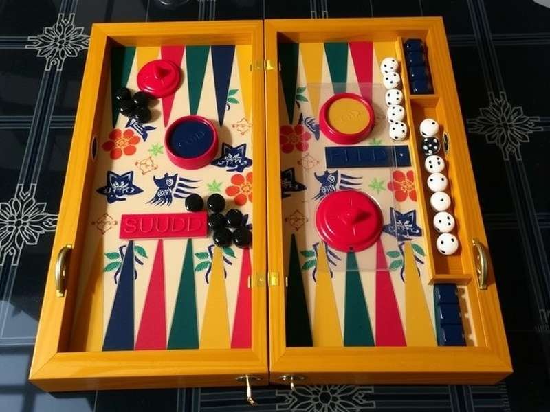 Premium Acrylic Backgammon Set with glossy finish and wooden accents