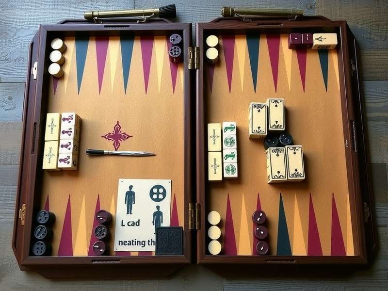 Backgammon Setup Image showing official board layout with numbered points and checker starting positions