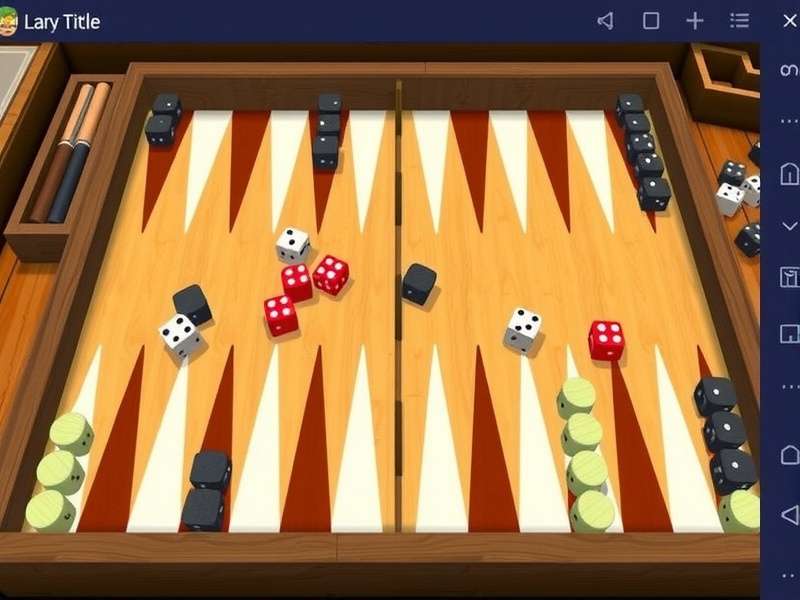 Backgammon board set up with checkers in starting position, Indian craftsmanship