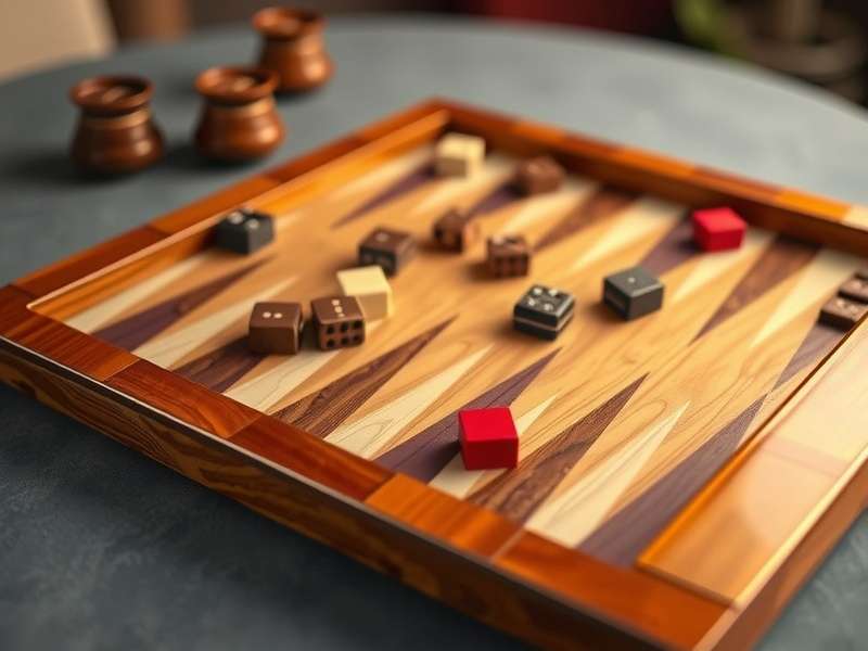 Handcrafted luxury backgammon board made of Indian rosewood and premium bone inlay